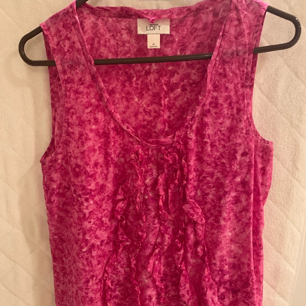 Ann Taylor Loft Pink sleeveless Blouse